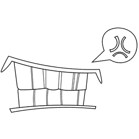 Mouth angry black and white clipart