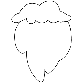 Mouth beard black and white clipart