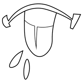 Mouth sad black and white clipart