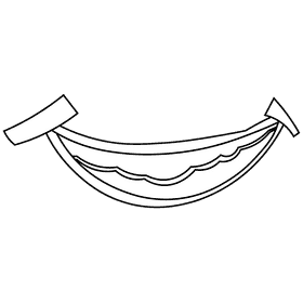 Mouth smile black and white clipart