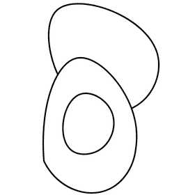 Muscles eggs black and white clipart