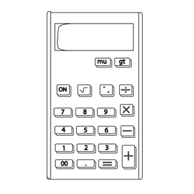 Calculator drawing black and white clipart