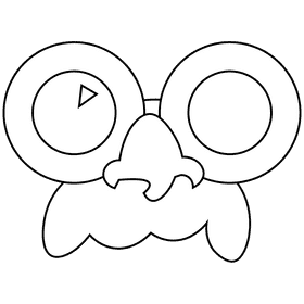 Nose glasses black and white clipart