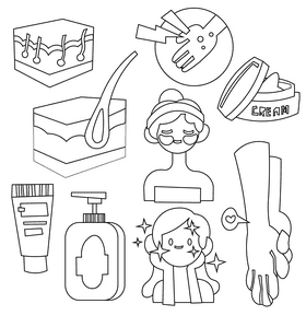 Skin black and white vector