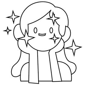 Skin clean black and white clipart