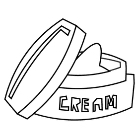 Skin cream black and white clipart