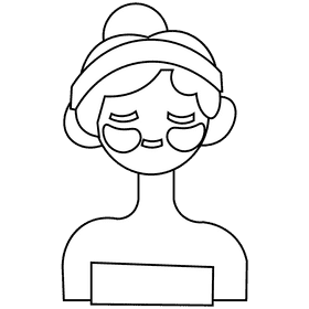 Skin facemask black and white clipart