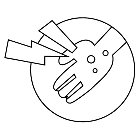 Skin itchy black and white clipart