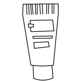 Skin tube black and white clipart