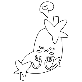 Stomach happy black and white clipart