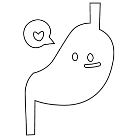 Stomach black and white clipart