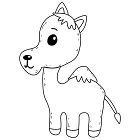 Camel black and white clipart