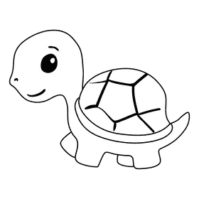 Turtle black and white clipart