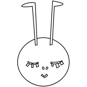 Caterpillar head black and white clipart
