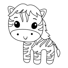 Zebra black and white clipart