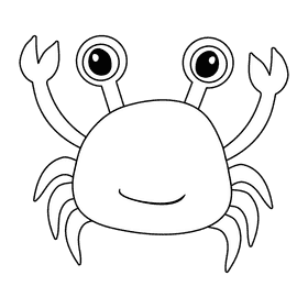 Crab black and white clipart