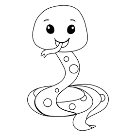 Snake black and white clipart