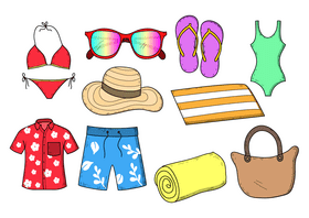 Summer clothing vector