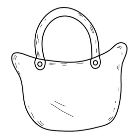 Bag black and white clipart