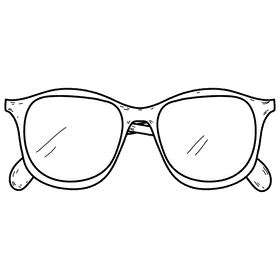 Sunglasses black and white clipart