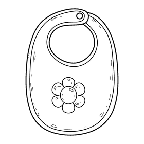 Bib black and white clipart