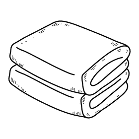 Towels black and white clipart