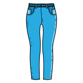 Female jeans clipart