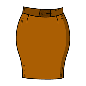Female tight skirt clipart