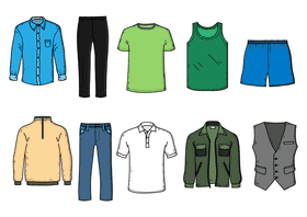 Male clothes vector
