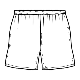 Male short black and white clipart