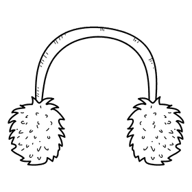 Earmuffs black and white clipart