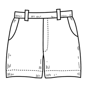 Shorts black and white clipart
