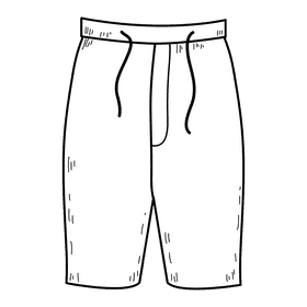 Shorts black and white clipart