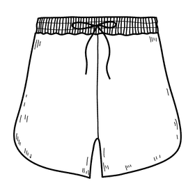 Shorts black and white clipart