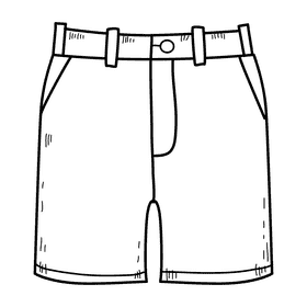 Shorts black and white clipart