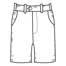 Shorts black and white clipart