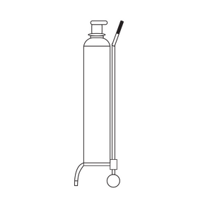Oxygen tank drawing black and white clipart