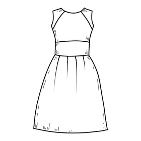 Gown black and white clipart