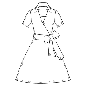 Gown black and white clipart