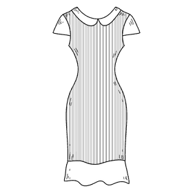 Gown black and white clipart