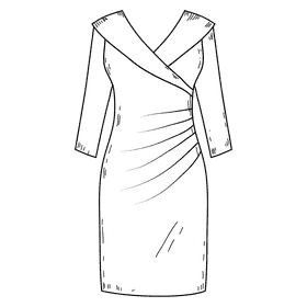 Gown black and white clipart
