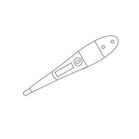 Thermometer drawing black and white clipart