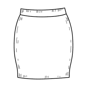 Skirts black and white clipart