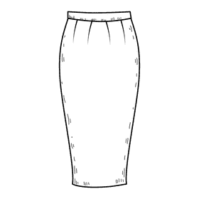 Skirts black and white clipart