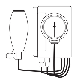 Tensimeter drawing black and white clipart