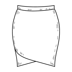 Skirts black and white clipart
