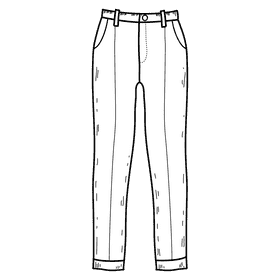 Trousers black and white clipart