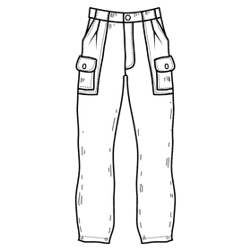 Trousers black and white clipart