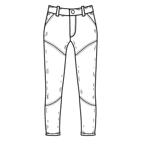 Trousers black and white clipart