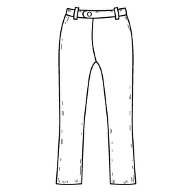 Trousers black and white clipart